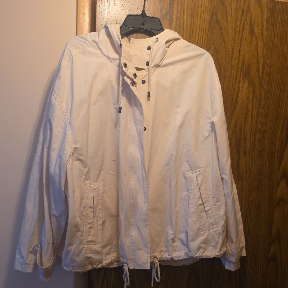 Old Navy Light Linen Jacket Cream Women's XL
